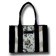 Naturally Knotty - Espresso Silk Stripe Tote on SALE now