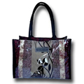 Naturally Knotty - Magenta Floral Silk Stripe Tote on SALE now