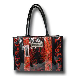 Naturally Knotty - Red Silk Stripe Tote on SALE now