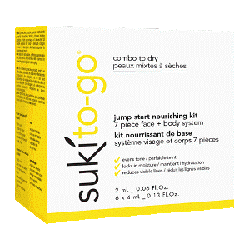 sukito-go jump start nourishing kit  7 piece face & body system