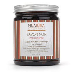 Shea Terra Organics - Savon Noir L'Eau De Rose Gommage